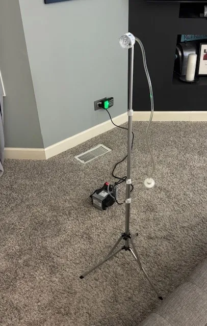 Image of a mycotoxin meter taking air quality samples.