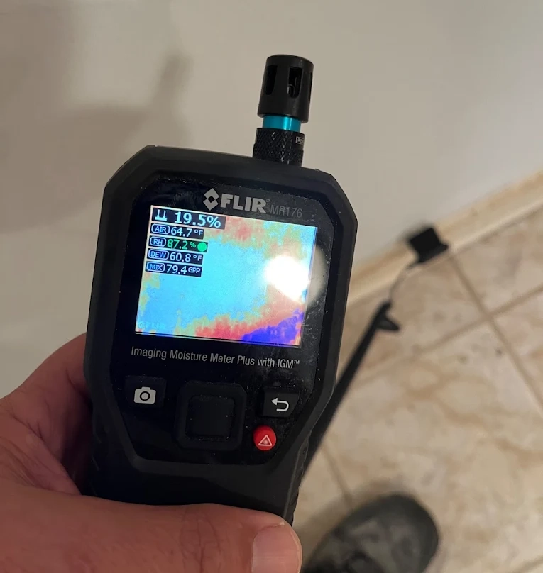 Image depicting performing a mold testing with a microscope